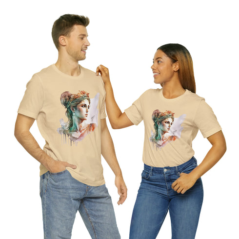 Greecian Goddess in Watercolor - Short Sleeve Tee